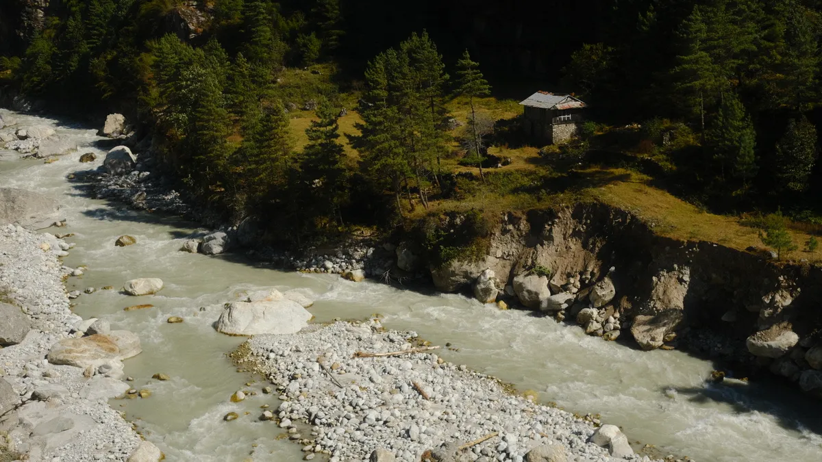 A house at a river