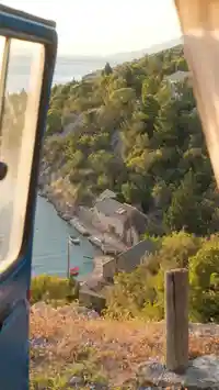 small town in croatia seen out of a bus.0a8b6cd6