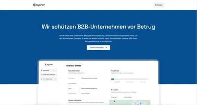 A gif animation of the sycher webapp