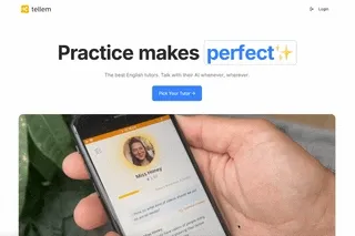 A gif animation of the tellem language learning webapp